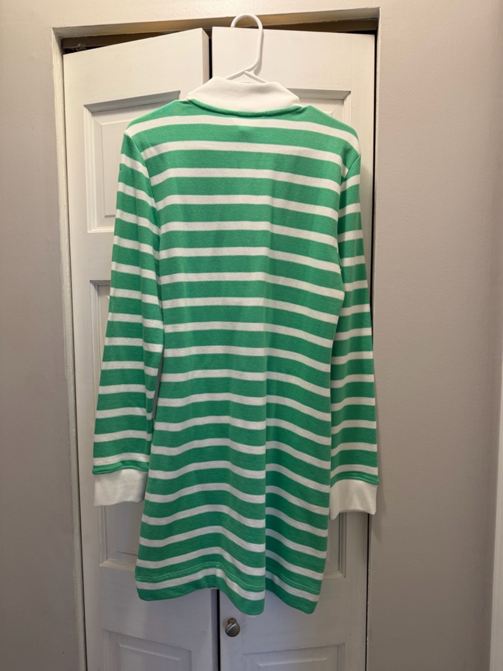 NWT LILLY PULITZER EVANGELINE DRESS SIZE M FAUNA GREEN RESORT WHITE STRIPE - Picture 7 of 12
